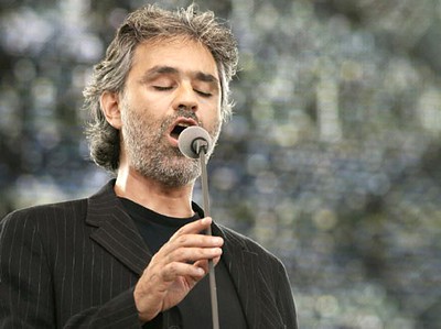 Andrea Bocelli singing