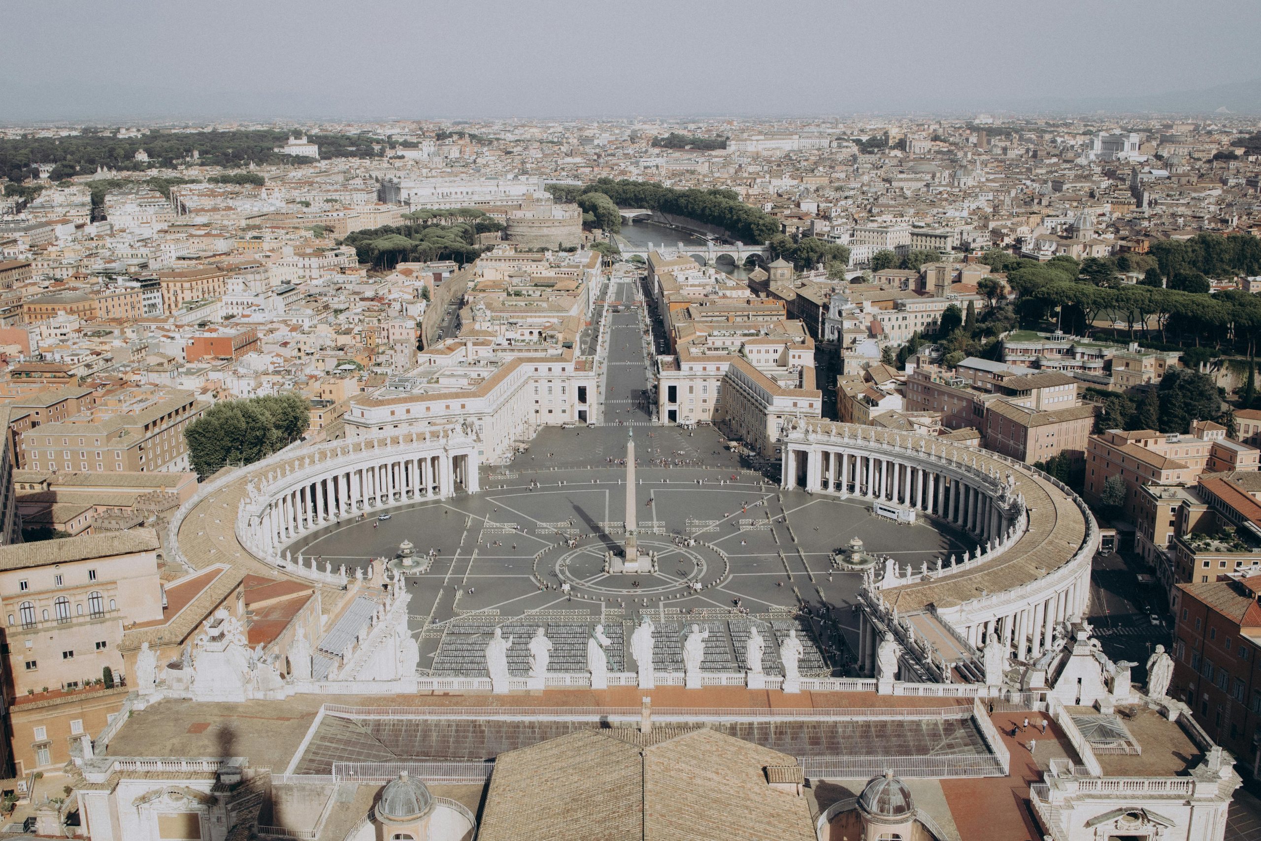 Aerial View of St. Peter's Square in Vatican City